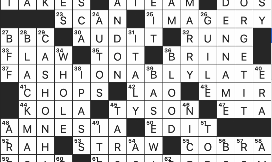 Fruity Indian Beverage Crossword