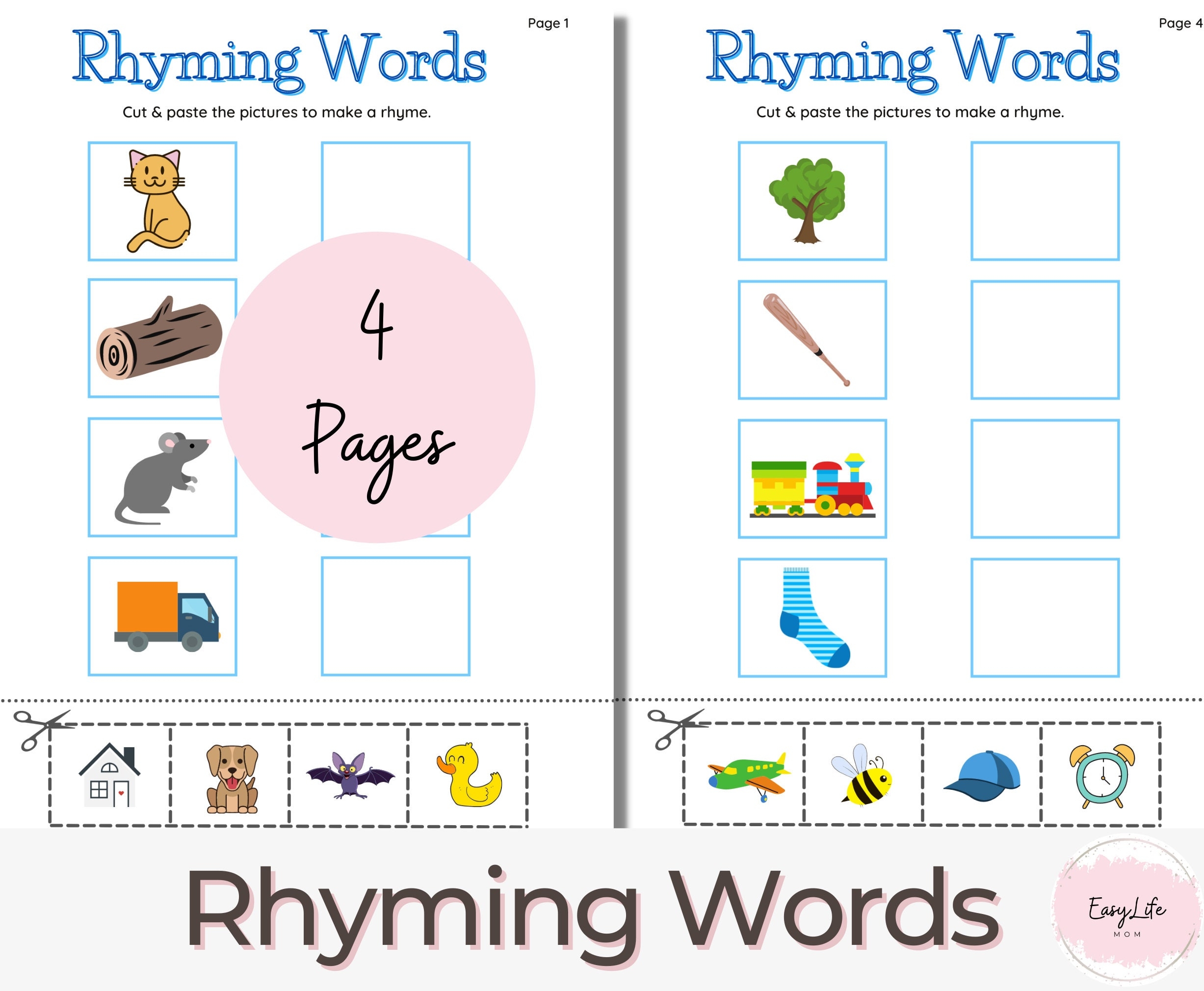 rhyming printables for kindergarten rhyming printables for kindergarten