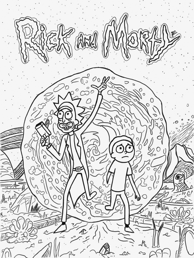 rick and morty coloring page rick and morty coloring page