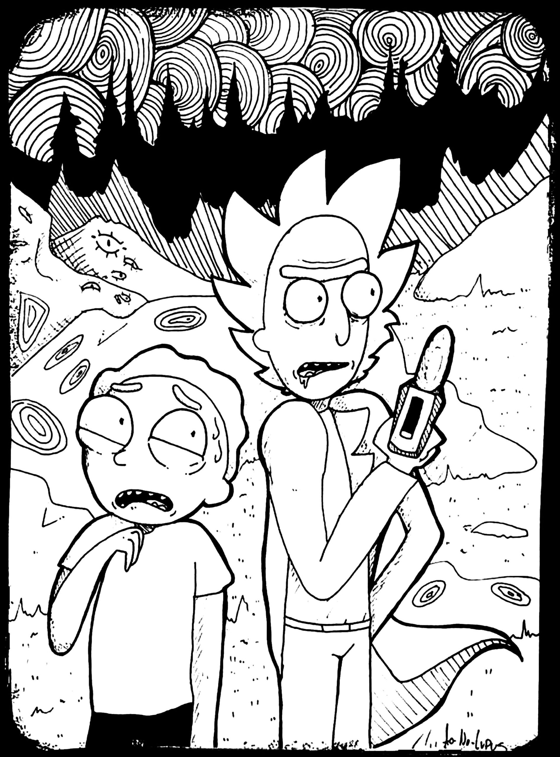 Rick And Morty Fan Art TV Show Coloring Pages Rick And Morty Fan Art TV Show Coloring Pages