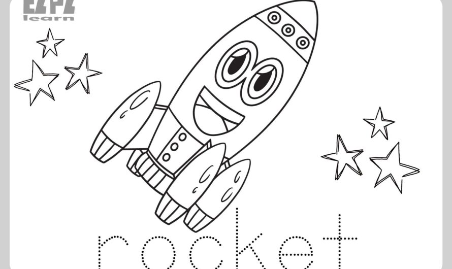 Rocket Ship Coloring Page