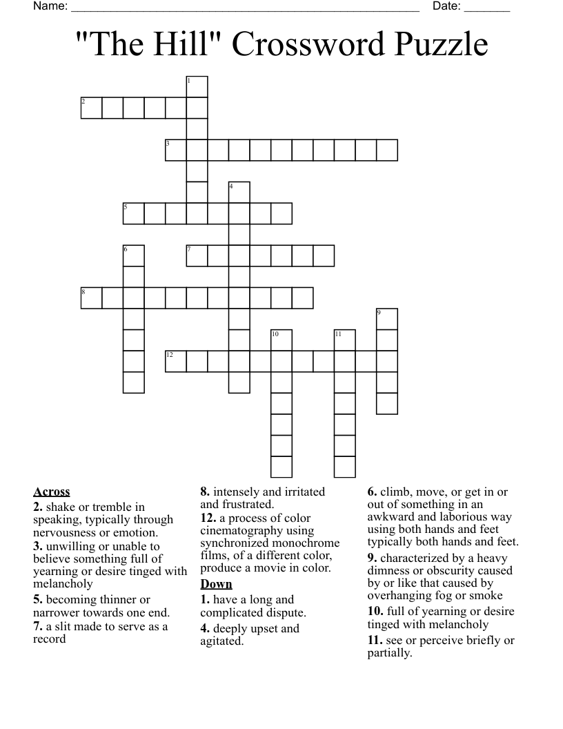 Rocky Hill Crossword Clue Rocky Hill Crossword Clue