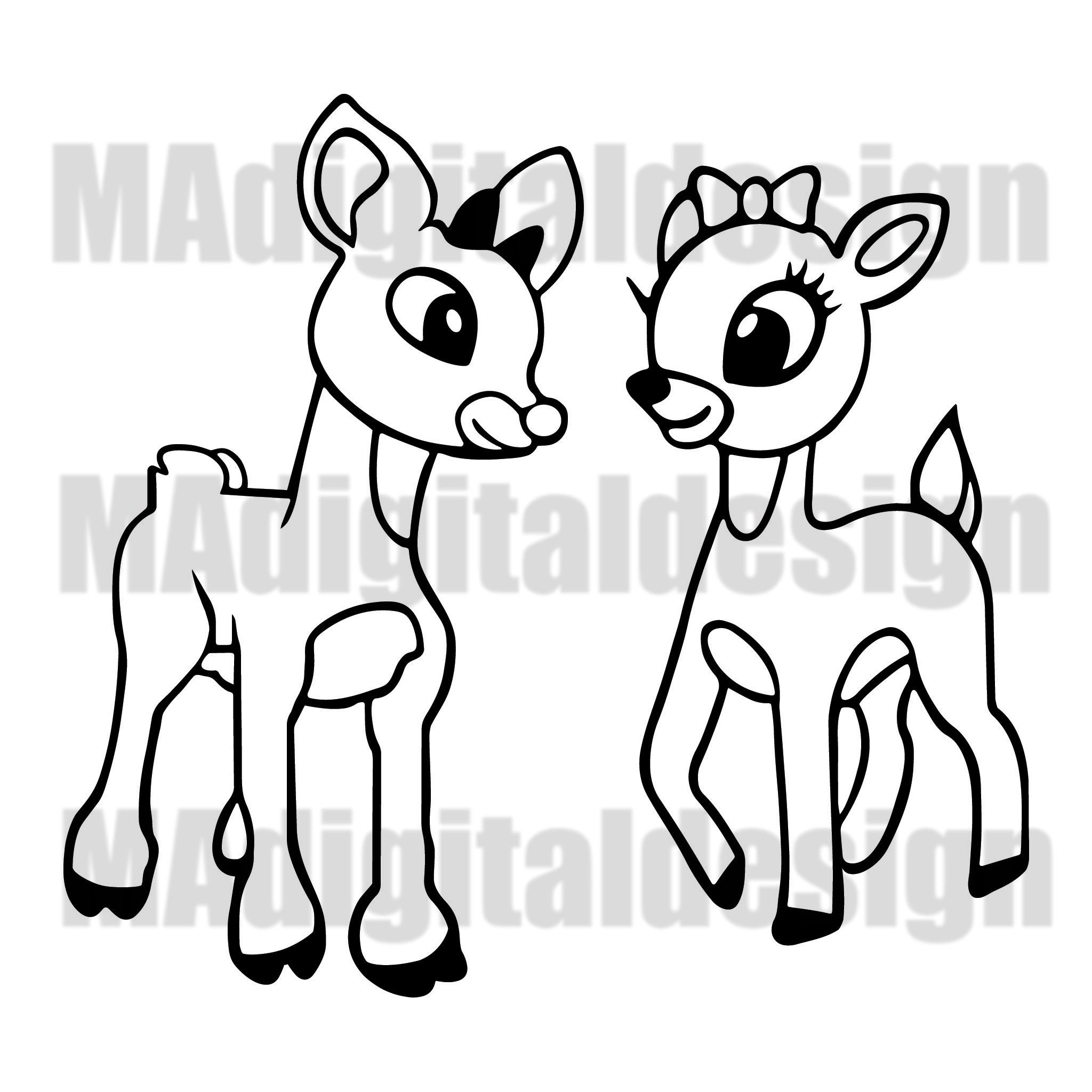 Rudolph From The Classic Movie Rudolph The Red Nosed Reindeer Coloring Page Pdf File For Holiday Parties Teachers Home School And More Etsy Israel