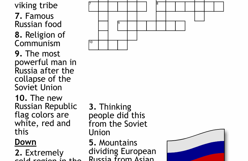 Crossword Clue River In Russia