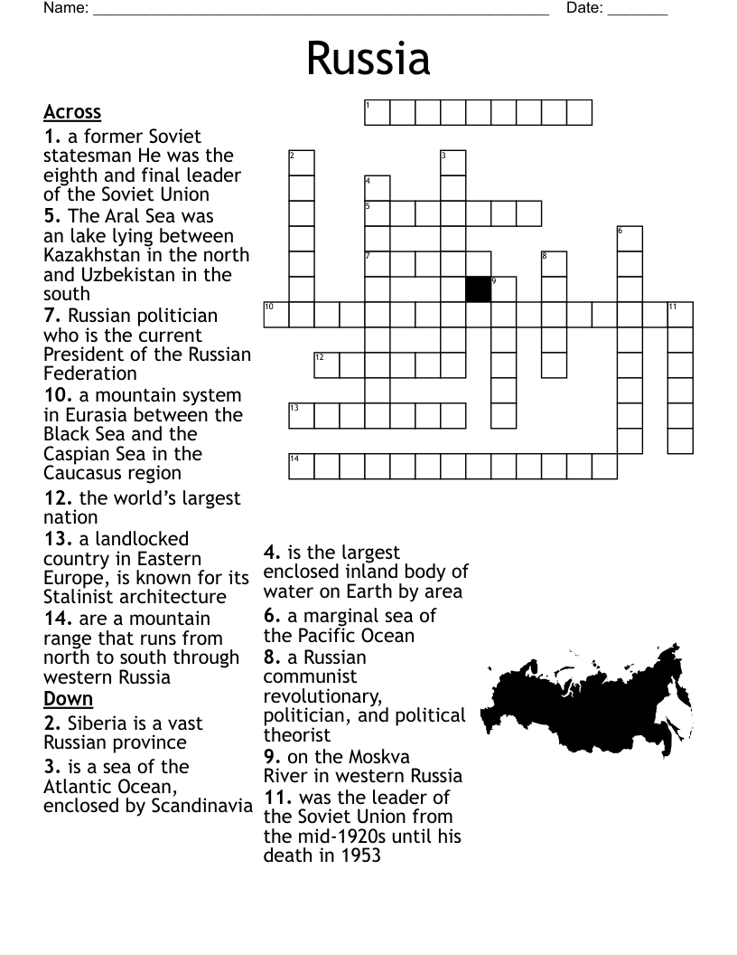 Russia Crossword WordMint Russia Crossword WordMint