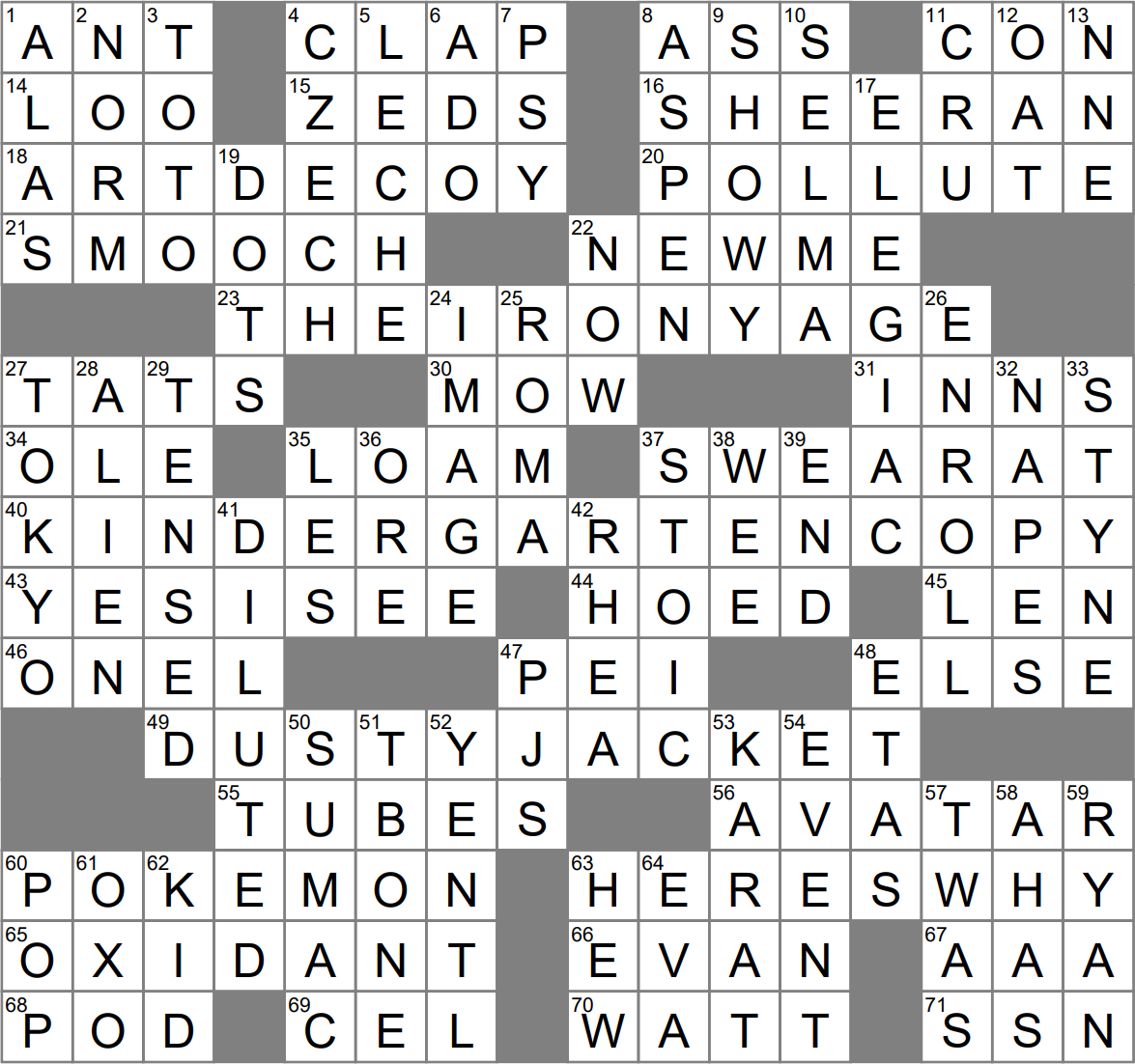 Rust causing Agent Crossword Clue Archives LAXCrossword