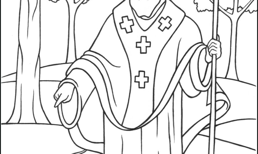 St Patrick Coloring Page