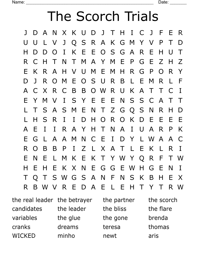 Scorch Word Search WordMint