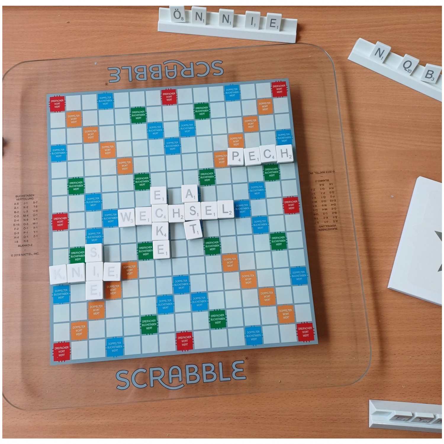 Scrabble Luxury Glass Edition Approx 40 5 X 40 5 Cm German Scrabble Luxury Glass Edition Approx 40 5 X 40 5 Cm German