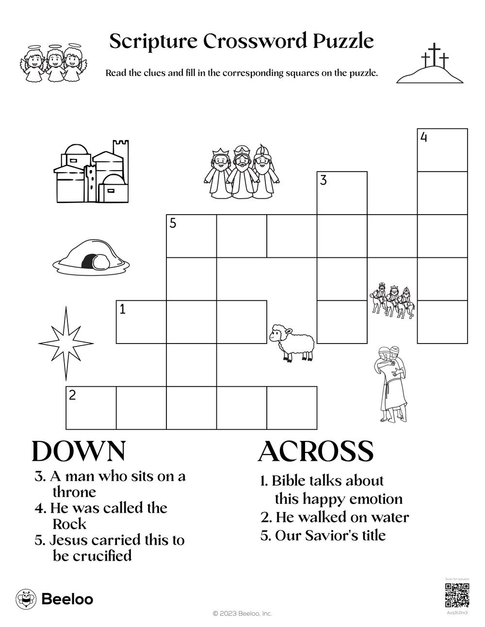 Scripture Crossword Puzzle Beeloo Printable Crafts And Activities For Kids Scripture Crossword Puzzle Beeloo Printable Crafts And Activities For Kids