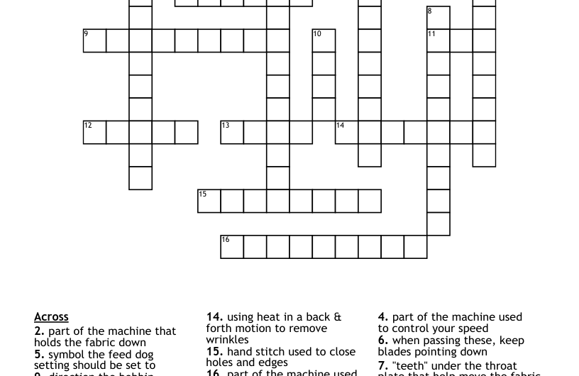 Needle Case Crossword Clue