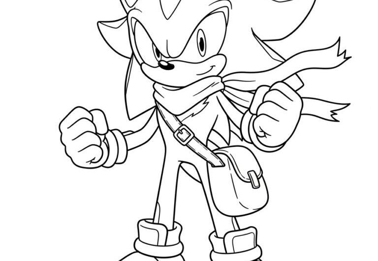 Shadow Sonic Coloring Page