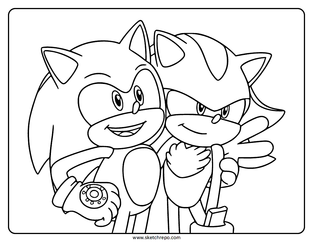 Shadow Sonic Coloring Page Sketch Repo Shadow Sonic Coloring Page Sketch Repo