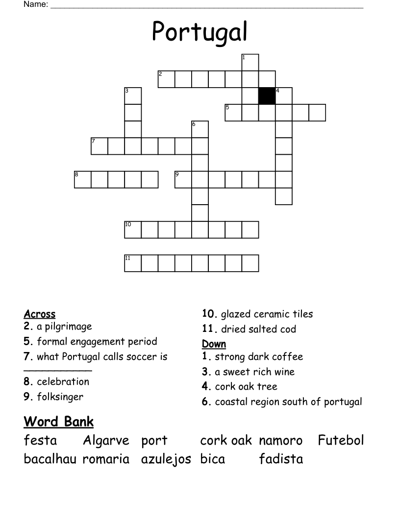 She In Portuguese Crossword Clue
