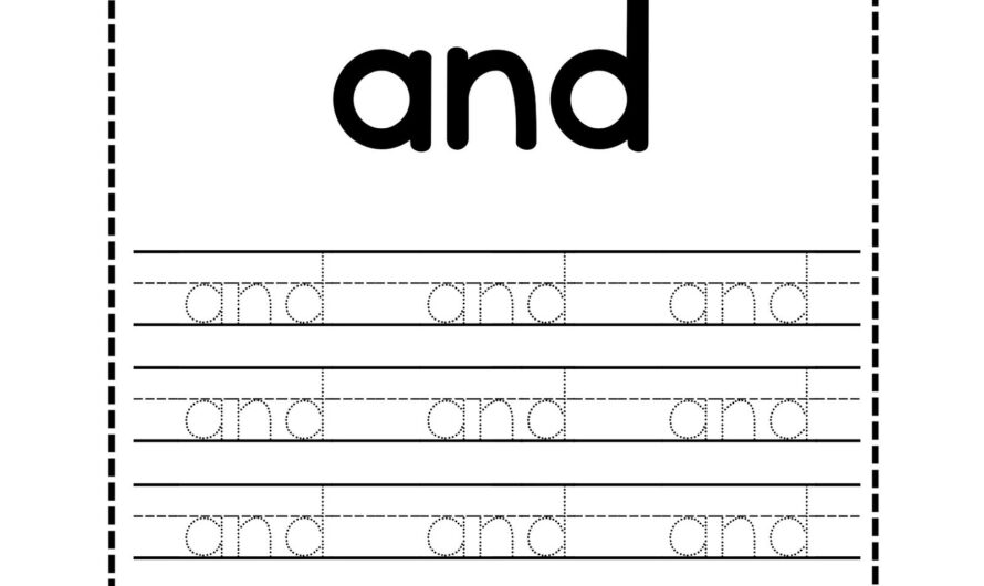 Sight Word Tracing Worksheets