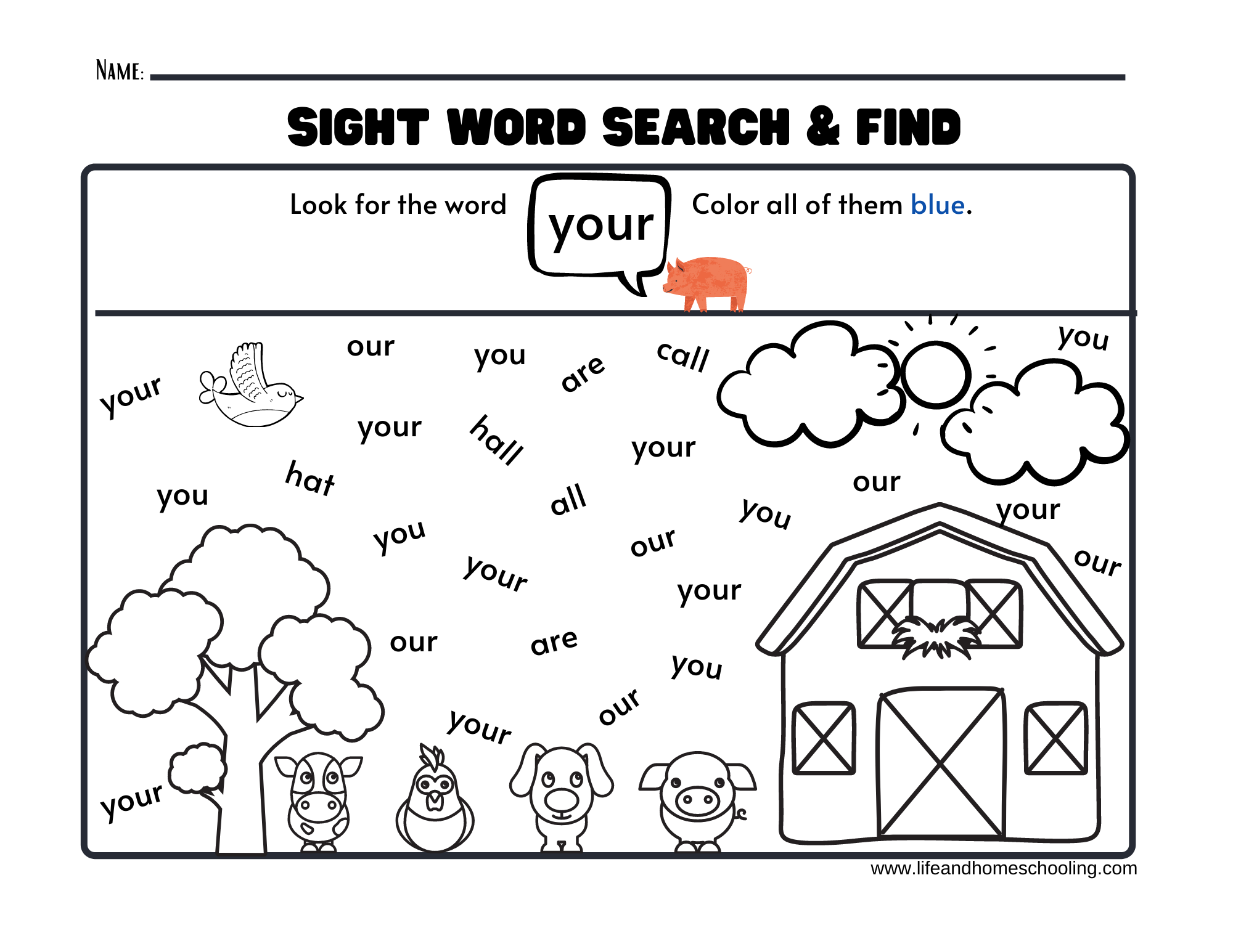 kindergarten sight word worksheets kindergarten sight word worksheets