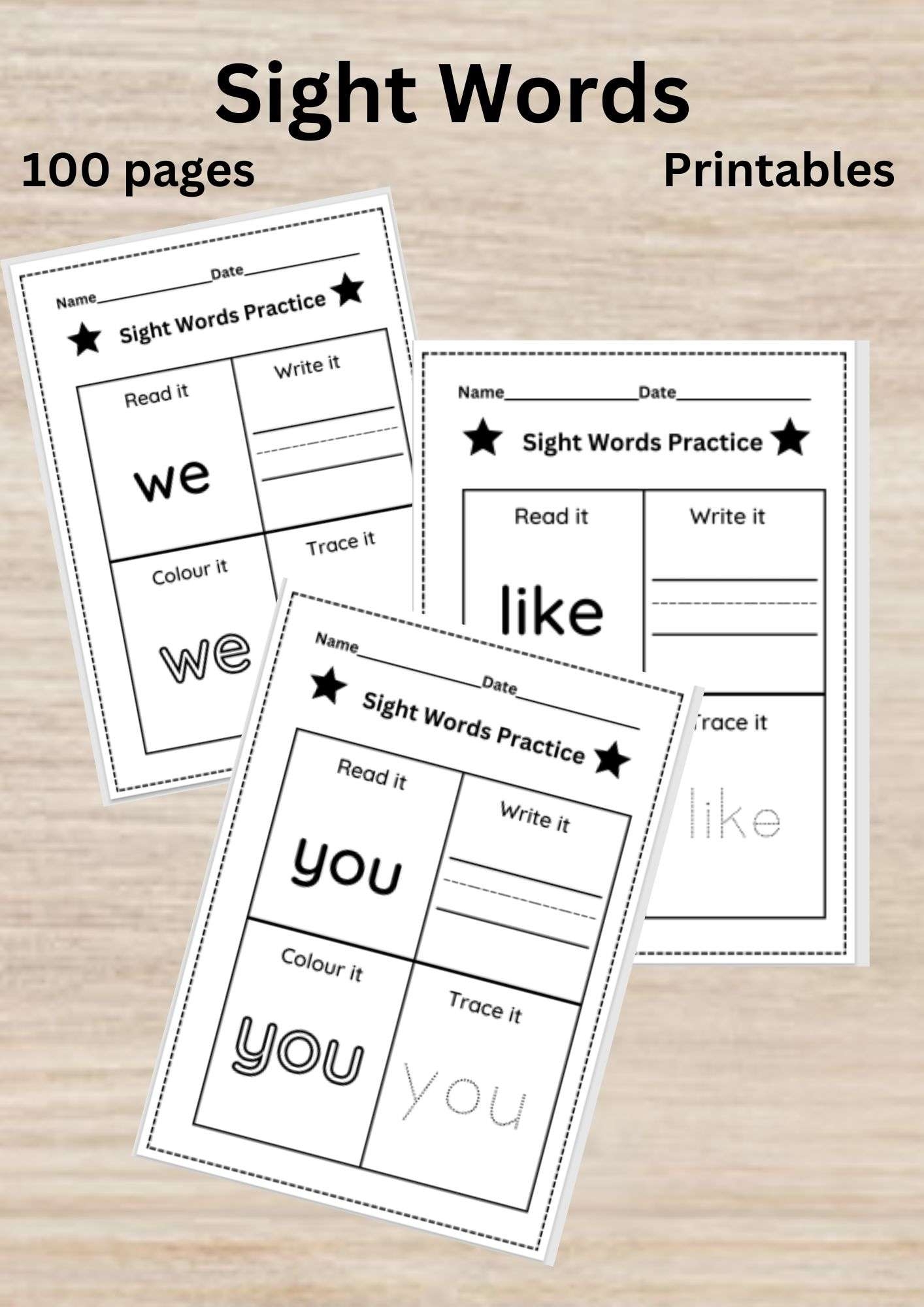 sight word worksheets kindergarten sight word worksheets kindergarten