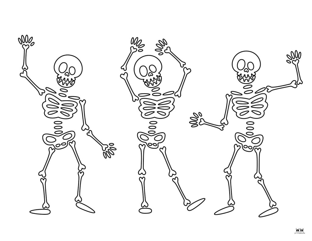 coloring pages of skeletons