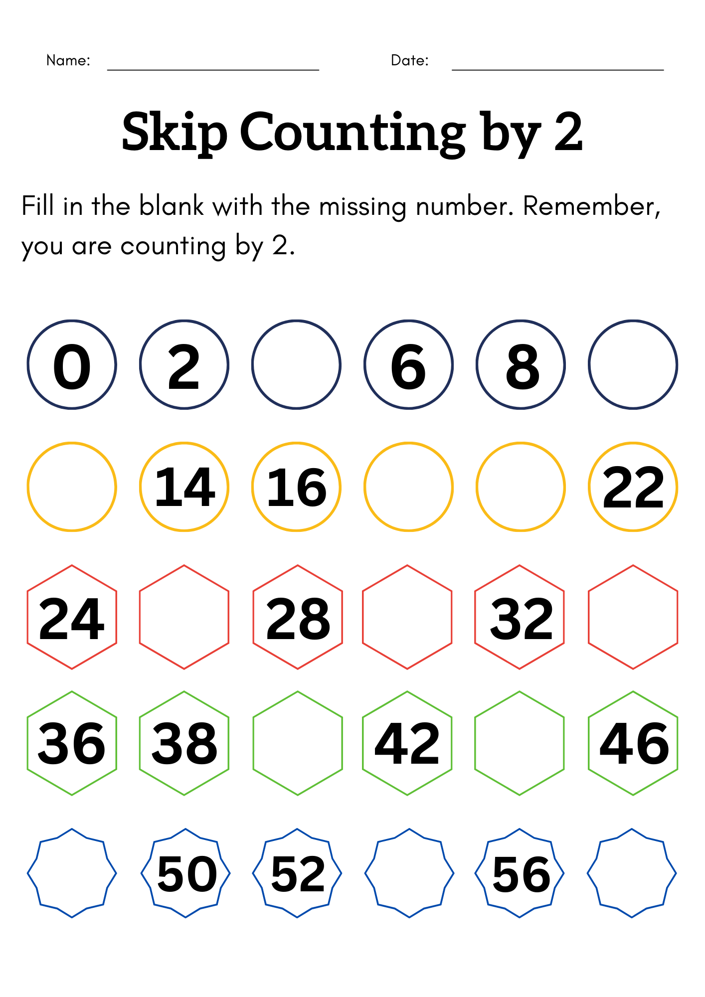 skip counting by 2s skip counting by 2s