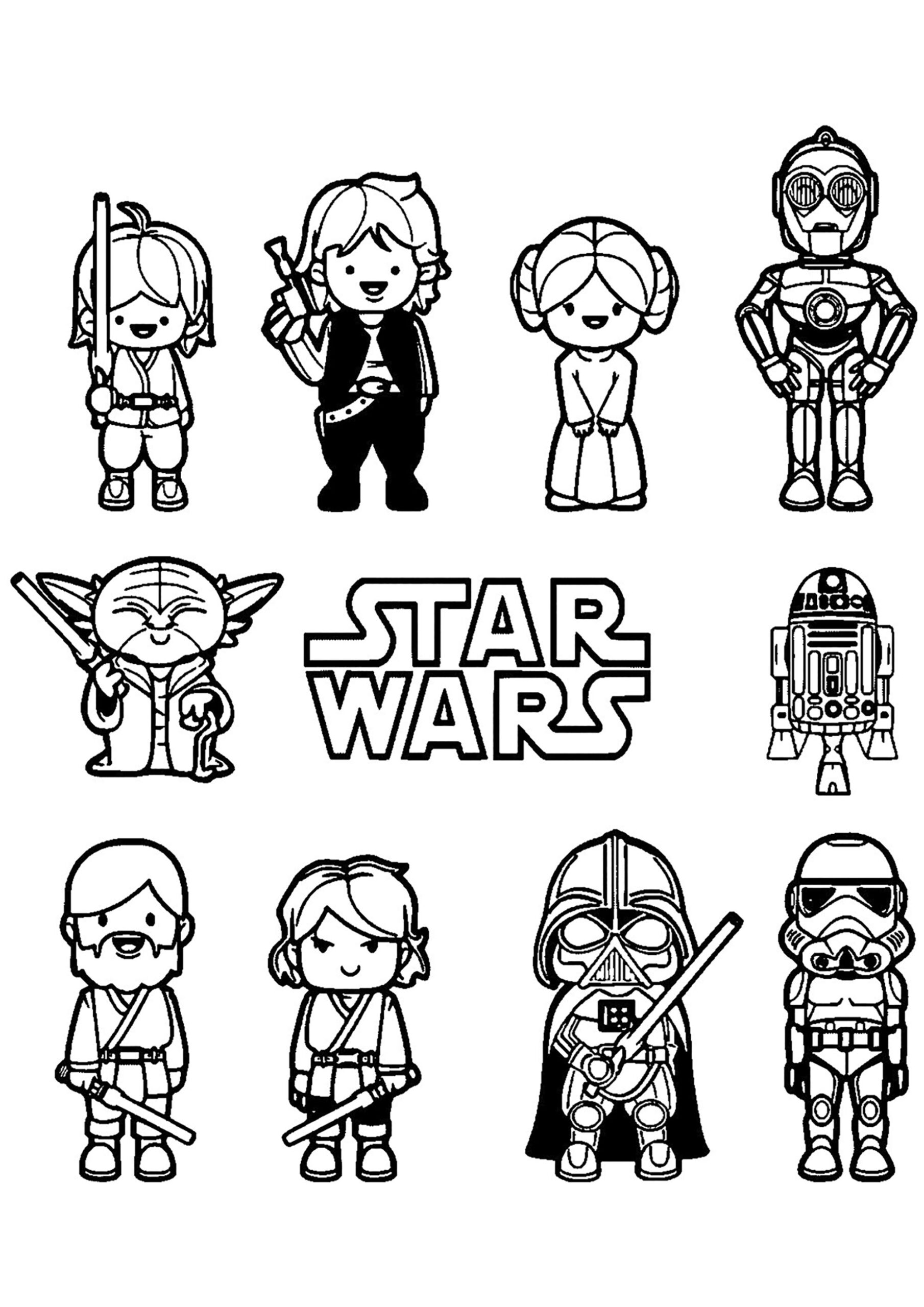 Small Star Wars Characters Star Wars Coloring Pages Small Star Wars Characters Star Wars Coloring Pages