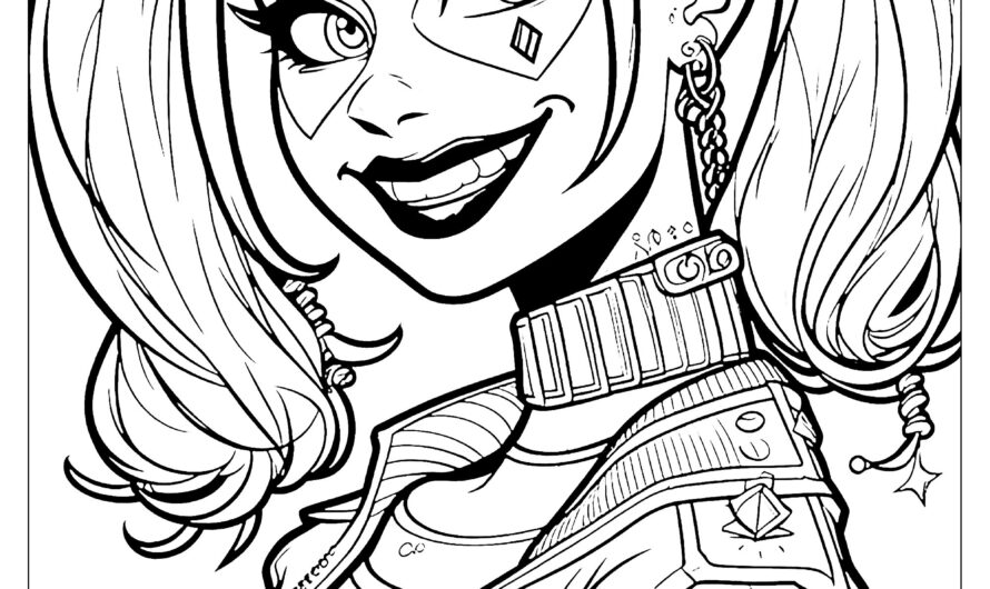 Harley Quinn Coloring Pages