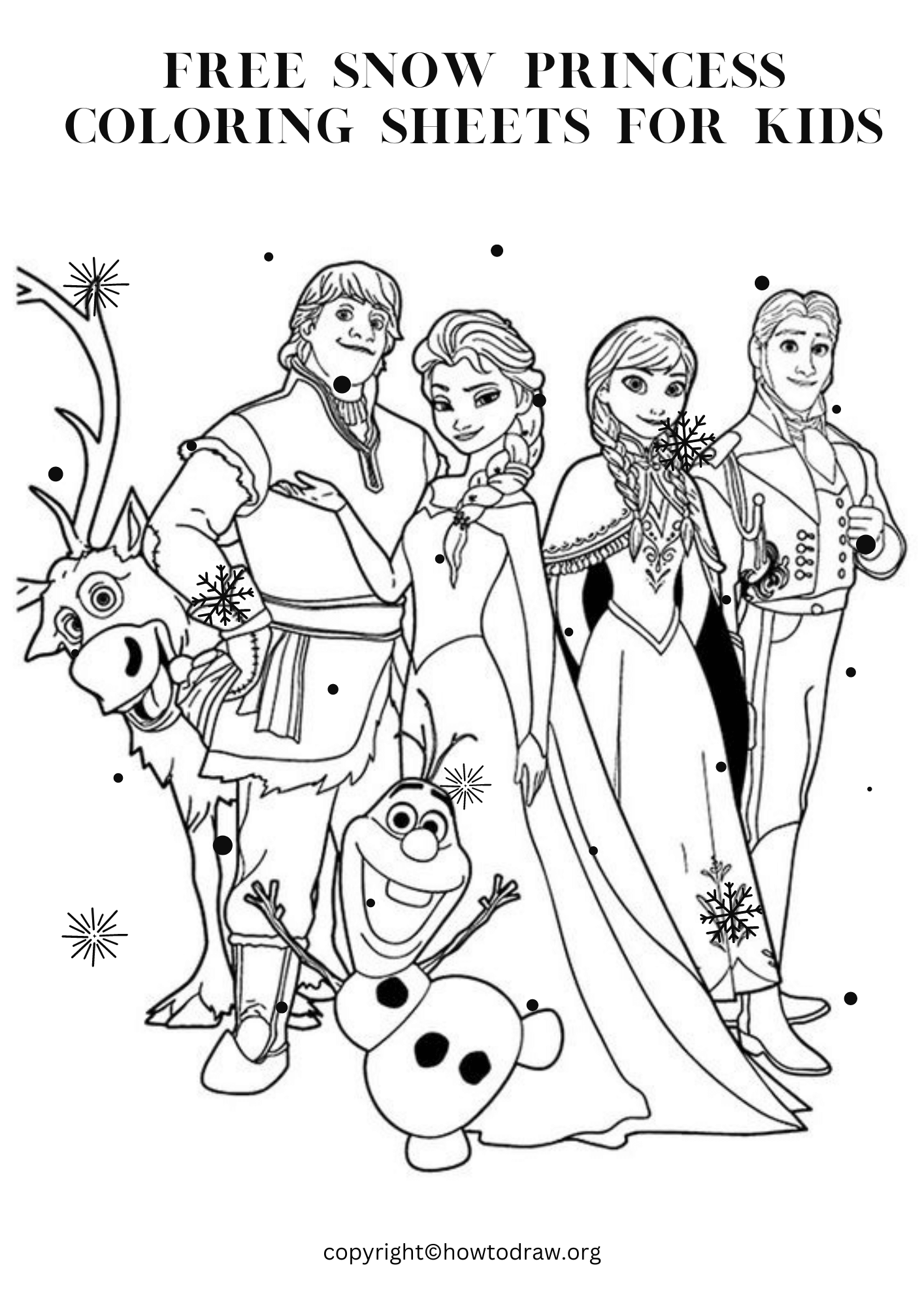 Snow Princess Coloring Page For Kids Free Printable Snow Princess Coloring Page For Kids Free Printable