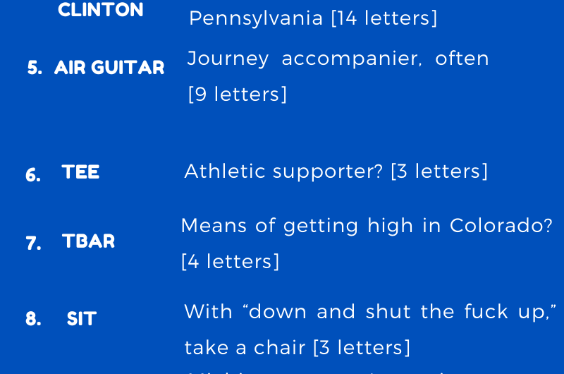 Crossword Clue Blunders
