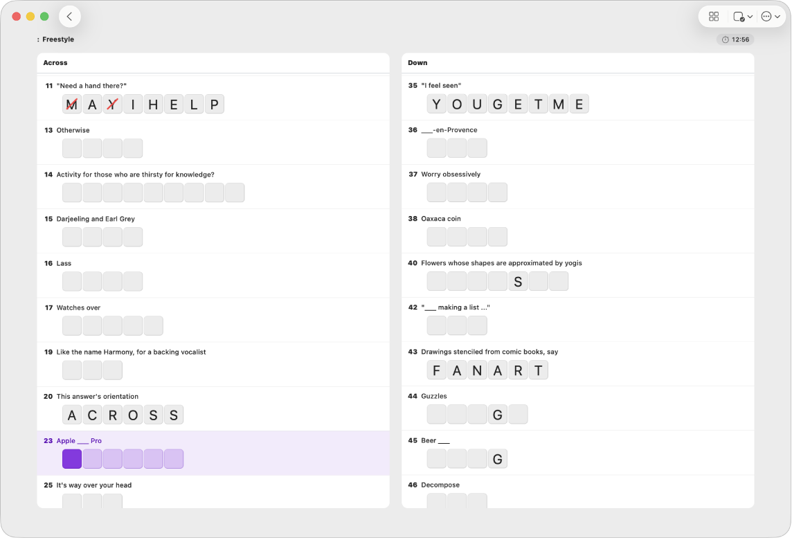 Solve Crossword And Crossword Mini Puzzles In News On Mac Apple Support Solve Crossword And Crossword Mini Puzzles In News On Mac Apple Support