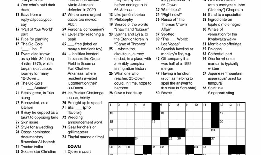 Avril Follower Crossword Clue