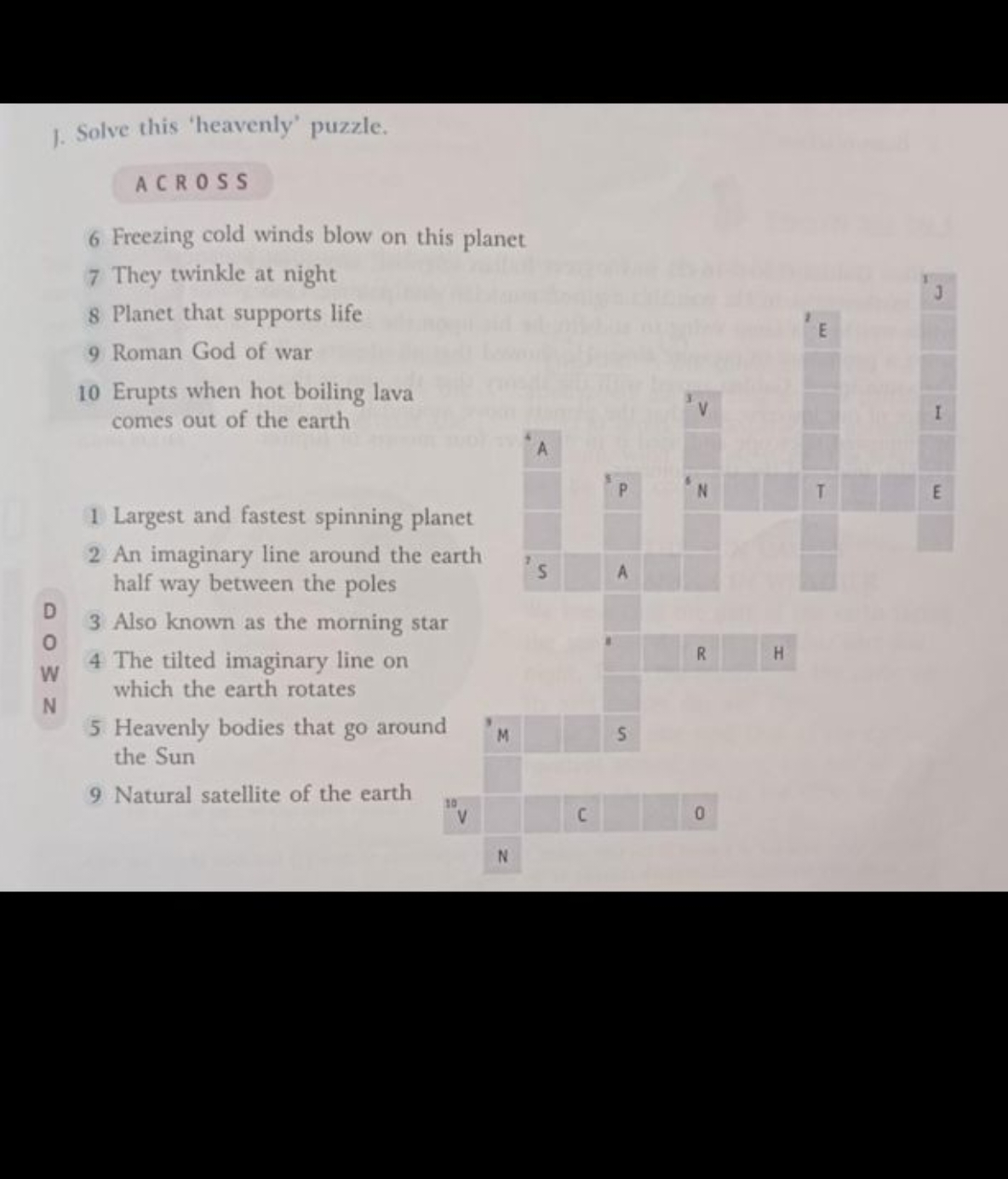 Solve This heavenly Puzzle ACROSS 6 Freezing Cold Winds Blow On This Solve This heavenly Puzzle ACROSS 6 Freezing Cold Winds Blow On This