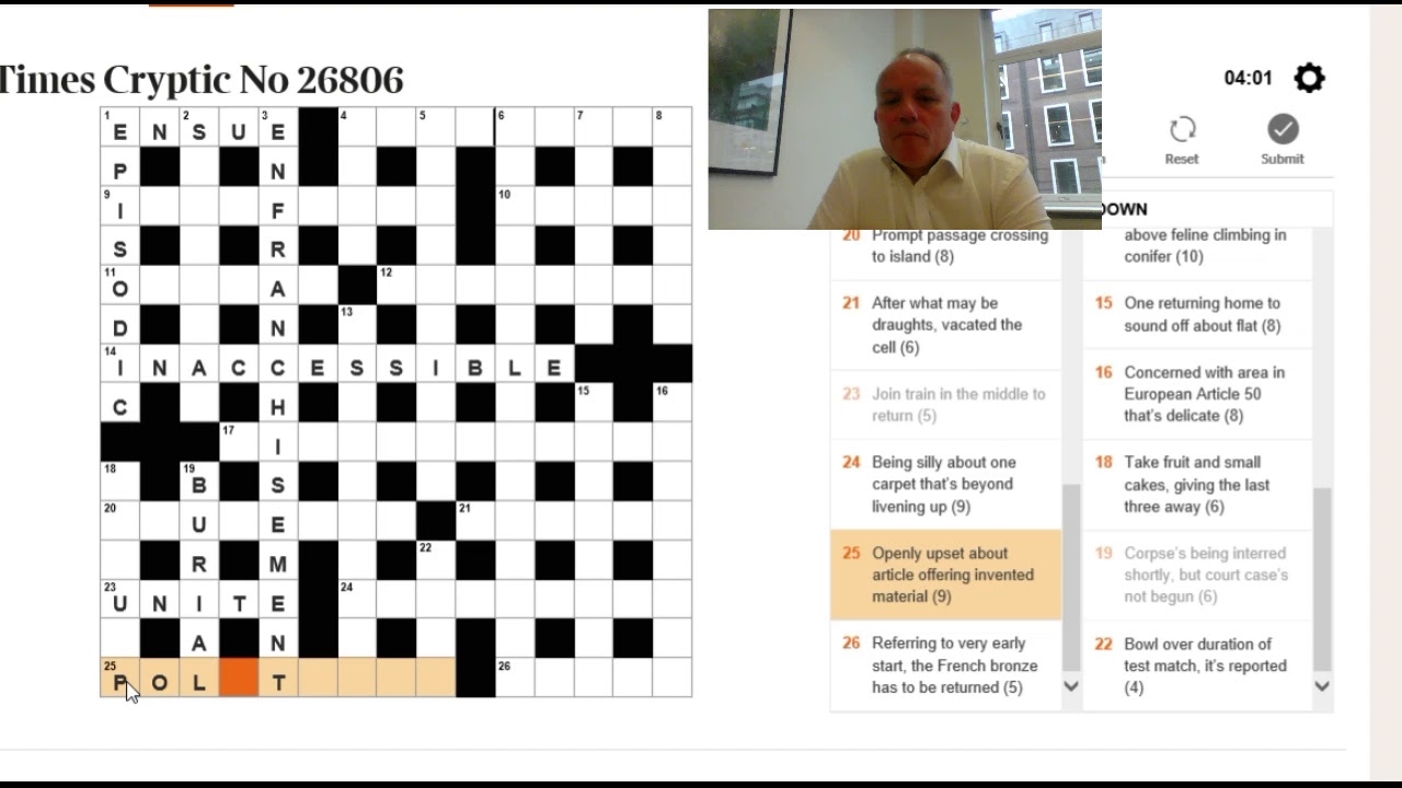 Solving The Times Crossword 17 August 2017 YouTube Solving The Times Crossword 17 August 2017 YouTube