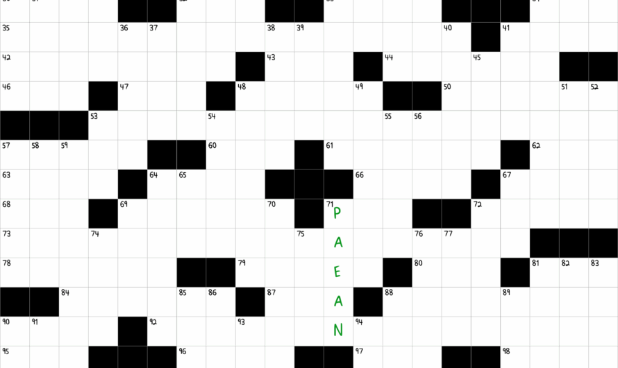 Song Of Praise Crossword Clue