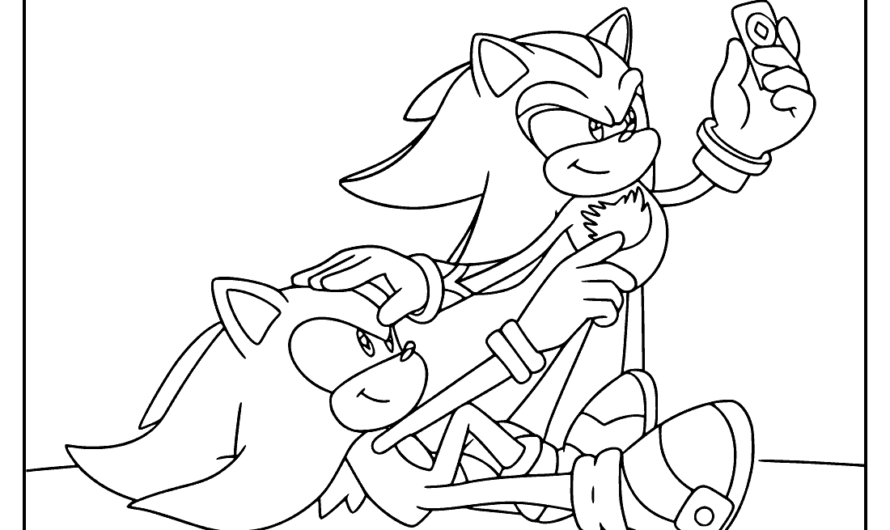 Shadow And Sonic Coloring Pages