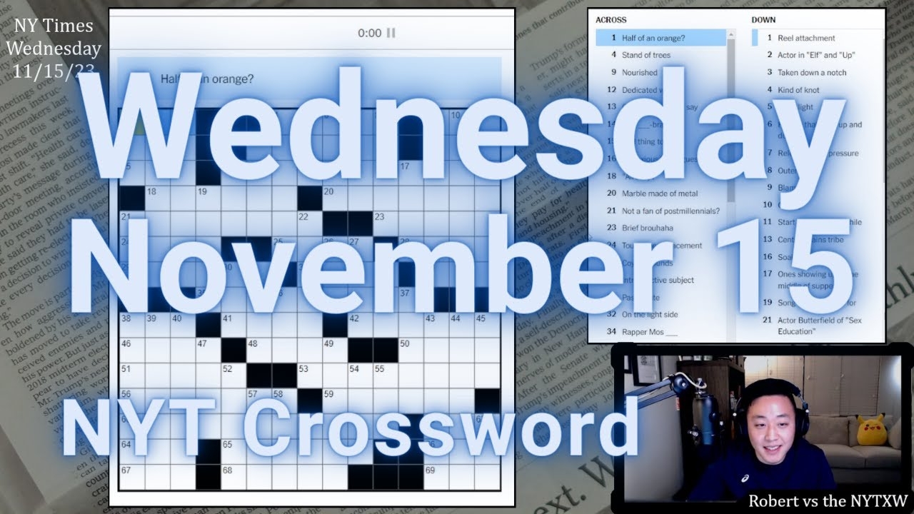 Sorry For The Hiatus 0 15 4 15 Wednesday 11 15 23 New York Times Crossword YouTube Sorry For The Hiatus 0 15 4 15 Wednesday 11 15 23 New York Times Crossword YouTube