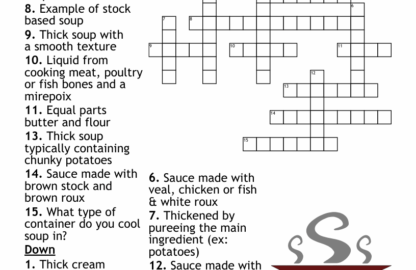 Kind Of Thick Soup Crossword Clue