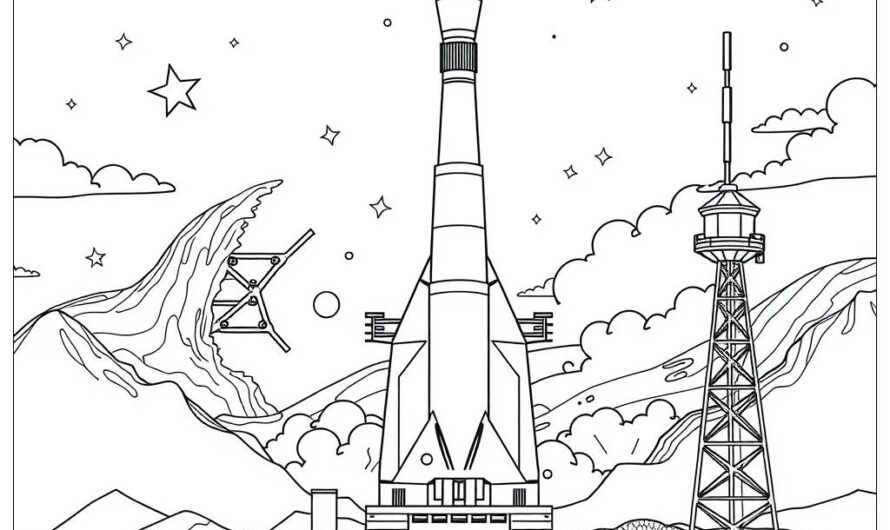 Space Ship Coloring Page