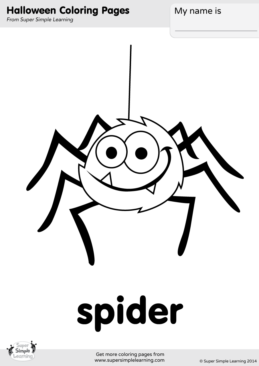coloring page of a spider coloring page of a spider