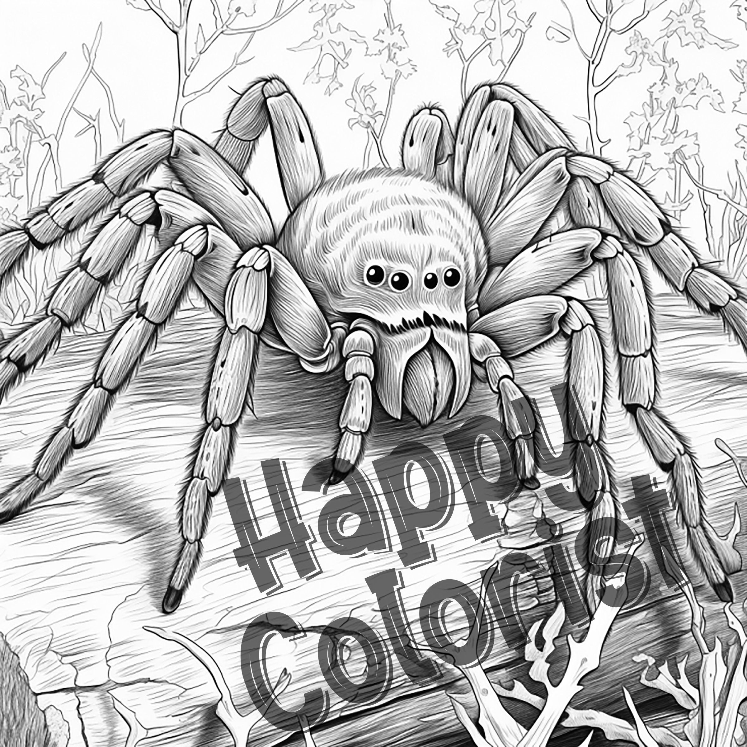 Spider Coloring Pages Explore The Intricate World Of Spiders With Our Detailed And Easy to color Spider Designs Etsy Spider Coloring Pages Explore The Intricate World Of Spiders With Our Detailed And Easy to color Spider Designs Etsy