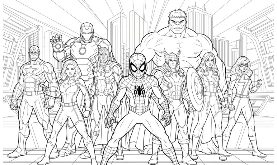 Avengers Colouring In Pages