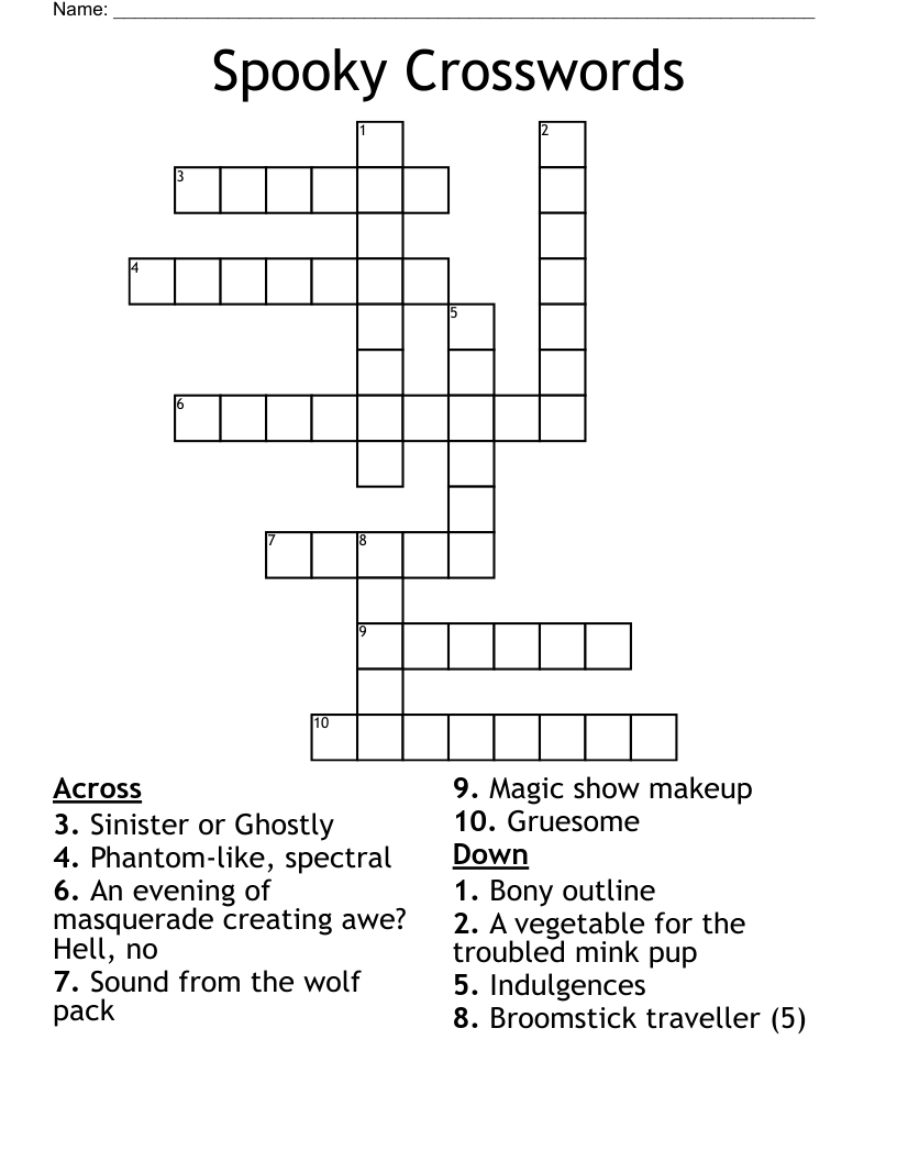 Spooky Crosswords WordMint