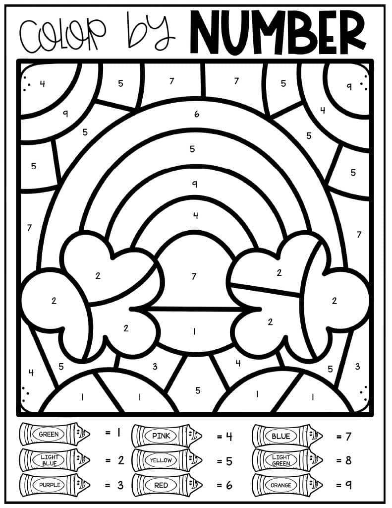 Spring Color By Number Kids Activity Zone Spring Color By Number Kids Activity Zone