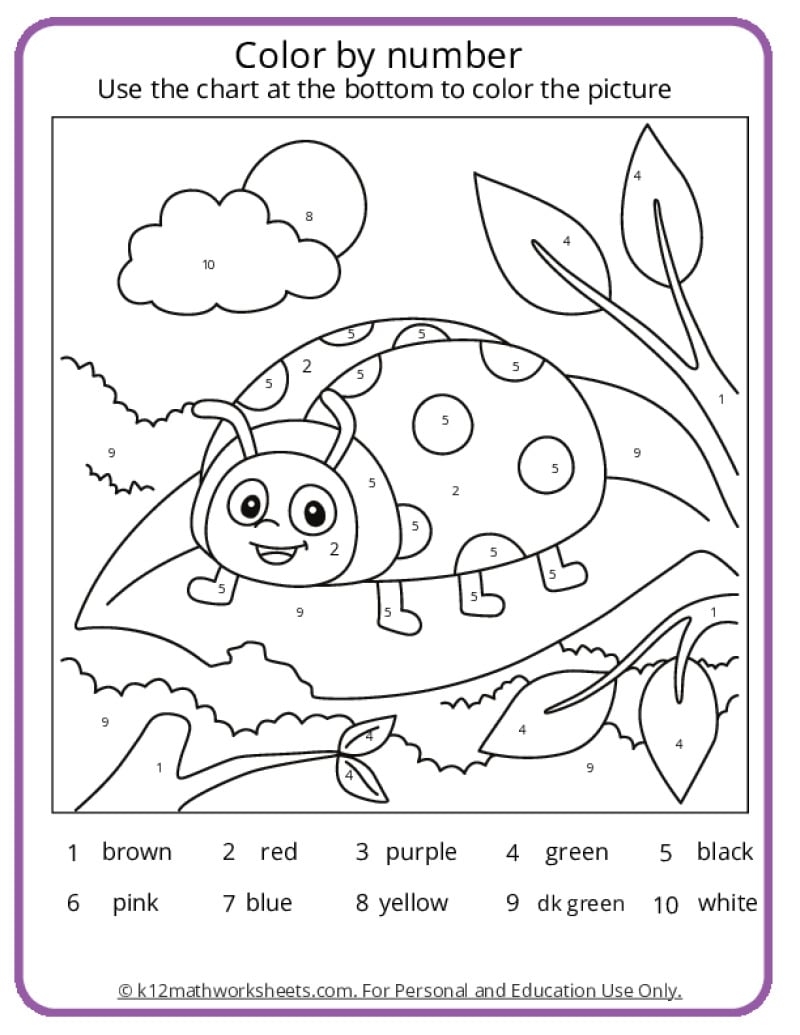 Spring Color By Number Pages K12 Math Worksheets Spring Color By Number Pages K12 Math Worksheets
