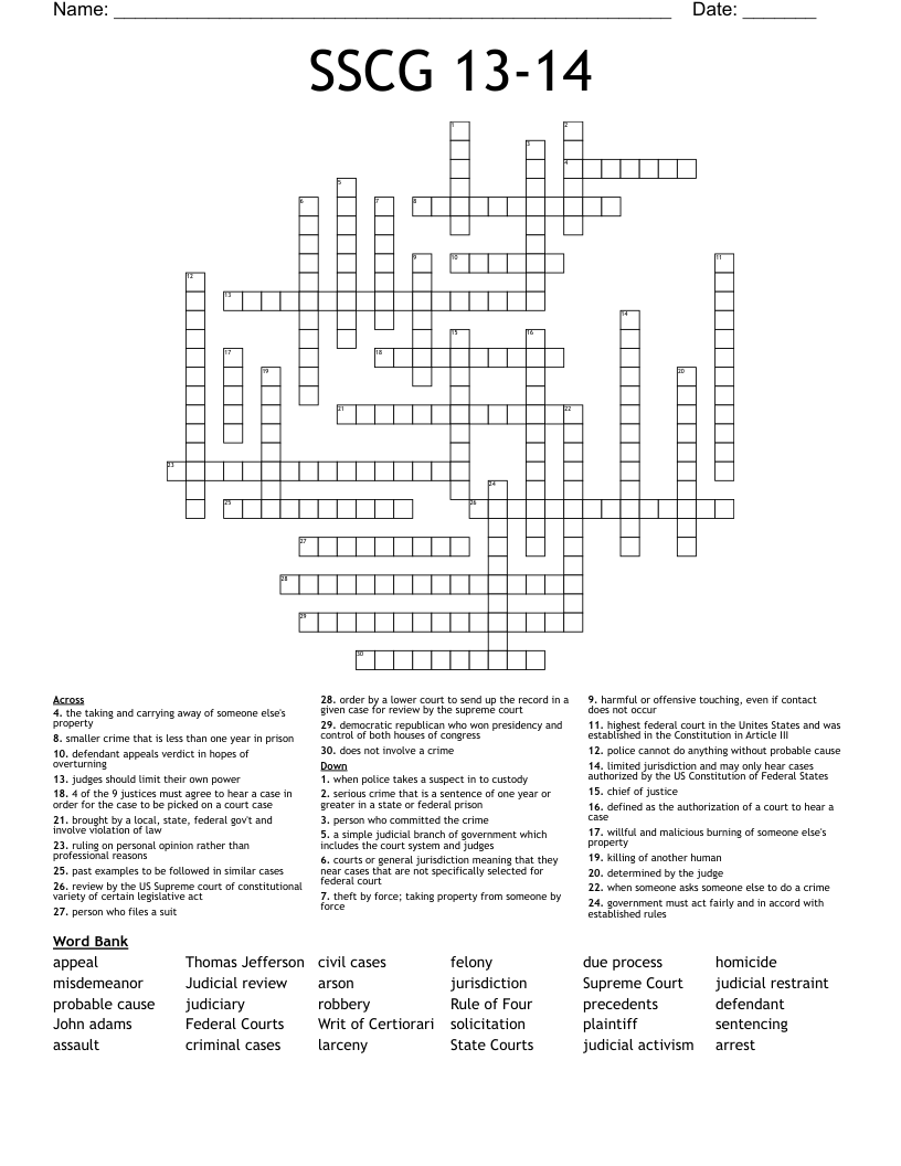 SSCG 13 14 Crossword WordMint SSCG 13 14 Crossword WordMint