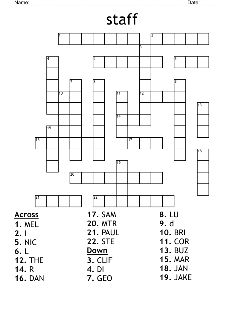 Staff Symbol Crossword Clue Staff Symbol Crossword Clue