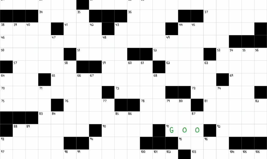Sticky Stuff Crossword