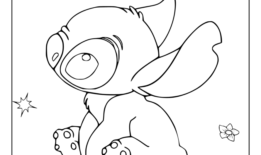 Adorable Cute Stitch Coloring Pages