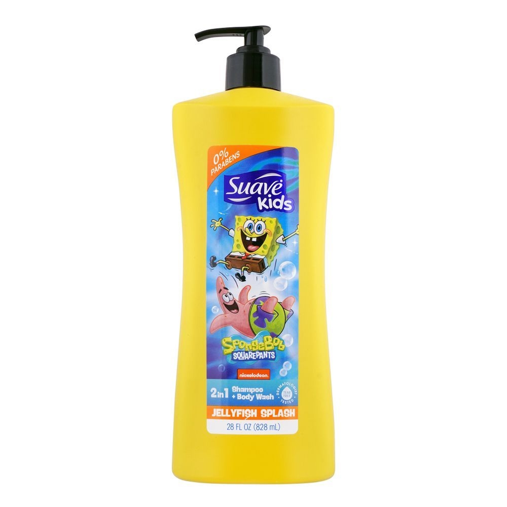 Suave Kids Sponge Bob Jelly Fish Spalsh 2 In 1 Shampoo Body Wash 828ml Eshaistic pk Suave Kids Sponge Bob Jelly Fish Spalsh 2 In 1 Shampoo Body Wash 828ml Eshaistic pk