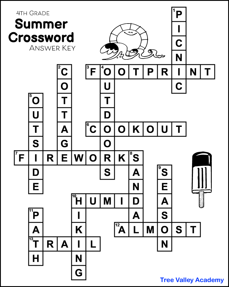 summer crossword puzzle summer crossword puzzle