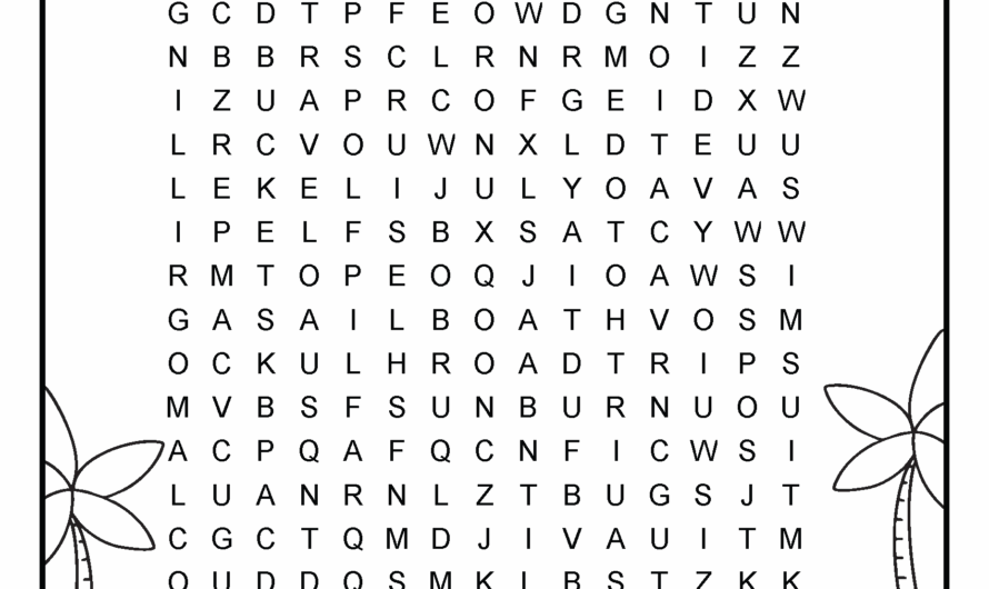 Word Search Printable Pdf