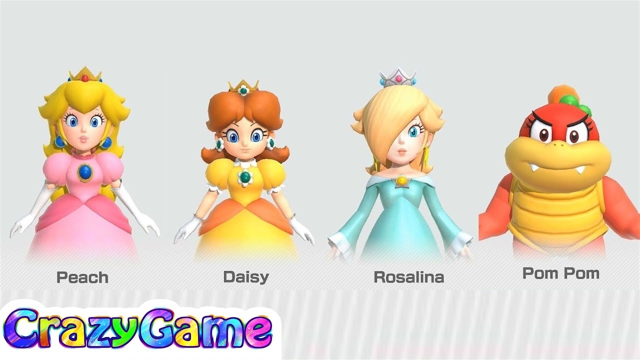 Super Mario Party All 4 Girl Characters Crazygaminghub YouTube